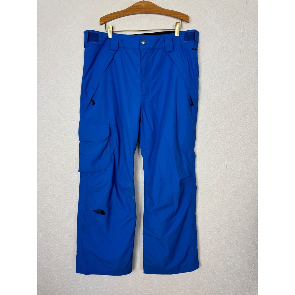 The North Face HyVent Ski Pants Mens Large Blue Waterproof Snowboard Cargo